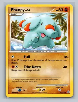 (2x) Pokemon Secret Wonders Common Card - Phanpy 98/132 - LP - Image 1