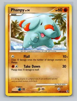 (2x) Pokemon Secret Wonders Common Card - Phanpy 98/132 - LP - Image 5