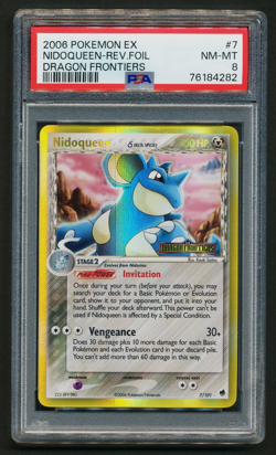 Nidoqueen 7/101 Reverse Holo Stamped Pokemon 2006 Dragon Frontiers PSA 8 NM-MT - Image 1