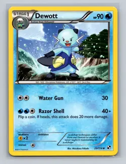 (2x) Pokemon Black & White 29/114 Dewott Uncommon Card LP-MP - Image 3