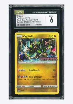 Pokemon CGC 6 Zygarde Promo 2017 SM48 Burning Shadows Prerelease English - Image 1