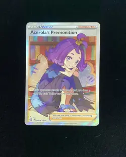 2022 Pokemon TCG English Acerola's Premonition TG24/TG30 Full Art Holo RB60 - Image 1