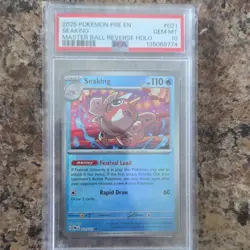 Pokemon TCG Seaking 021/131 Master Ball Holo PSA 10 Prismatic Evolutions 2025 - Image 1