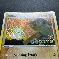 Pokemon TCG- Baltoy- 53/107- Reverse Holo Rare Stamped- EX Deoxys- HP - Image 3
