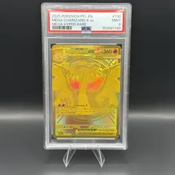 2025 POKEMON PFL EN-PHANTASMAL FLAMES MEGA HYPER RARE MEGA CHARIZARD X EX PSA 9 - Image 1