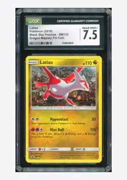 Pokemon CGC 7.5 Latias Promo 2018 SM135 Dragon Majesty Pin Collection English - Image 1
