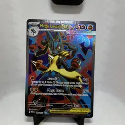 Pokemon Mega Lucario EX 160/132 Me01: Mega Evolution Ultra Rare - Image 1