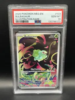 2025 POKEMON BULBASAUR 133/132 MEGA EVOLUTION ILLUSTRATION RARE - PSA 10 - Image 1