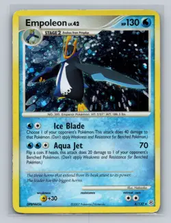 Pokemon Card - Empoleon Diamond and Pearl 4/130 Holo Rare LP-MP - Image 1