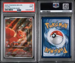 2025 POKEMON MEG EN-MEGA EVOLUTION ILLUSTRATION RARE #138 VULPIX PSA 9 - Image 2