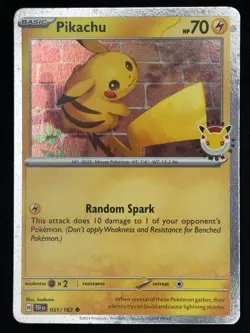 Pikachu #51/162 Cosmo Holo Promo Pokemon Day 2026 Temporal Forces Pokemon TCG NM - Image 1