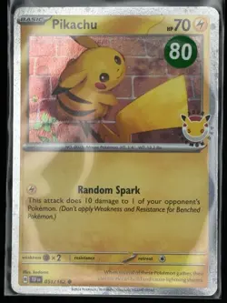 Pikachu #51/162 Cosmo Holo Promo Pokemon Day 2026 Temporal Forces Pokemon TCG NM - Image 3