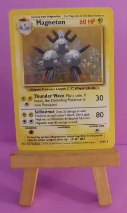 Pokemon TCG Magneton 9/102 Base Set Holo Rare Lightly Played - Image 2