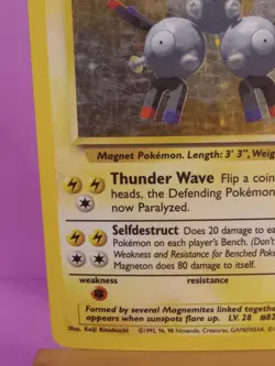 Pokemon TCG Magneton 9/102 Base Set Holo Rare Lightly Played - Image 5