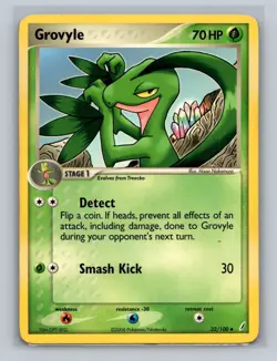 Pokemon EX Crystal Guardians 32/100 Grovyle Card LP-MP - Image 1