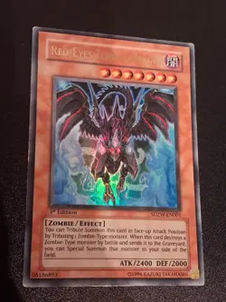 Yu-Gi-Oh Red-Eyes Zombie Dragon 1st Edition SDZW LP - Image 1