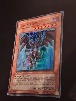 Yu-Gi-Oh Red-Eyes Zombie Dragon 1st Edition SDZW LP - Image 2