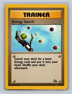 Energy Search Unlimited Trainer 59/62 Common Fossil WOTC Trading Card LP-MP - Image 1