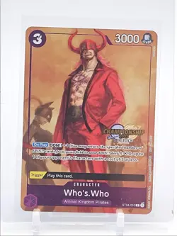 WHO'S WHO 2022 ONE PIECE ANIMAL KINGDOM PIRATES PROMO FOIL ST04-010 Q6095 - Image 1