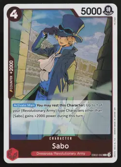 Sabo EB02-002 Rare Extra Booster: Anime 25th Collection One Piece Near Mint - Image 1