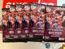 One Piece TCG OP-11 A Fist Of Divine Speed Booster Packs Lot Of 6 From Bandai - Image 1