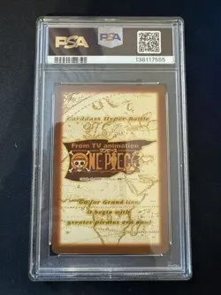 1999 CARDDASS HYPER BATTLE JAPANESE ONE PIECE FIRST STA FOIL #C14 SHANKS PSA 9 - Image 2