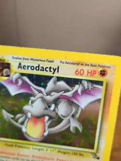 Pokemon TCG Aerodactyl Fossil Holo Card 1/62 Unlimited Rare - Image 2