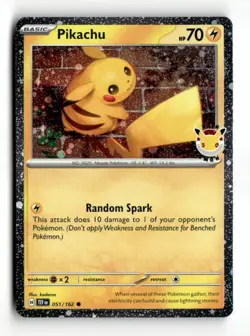 Pikachu SV05: Temporal Forces Reverse Holofoil 051/162 LPvintage pokemon card - Image 1