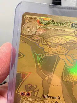 Mega Charizard X EX (Gold Hyper Rare) 130/094 PFL - Pokemon TCG Card NM+ - Image 5