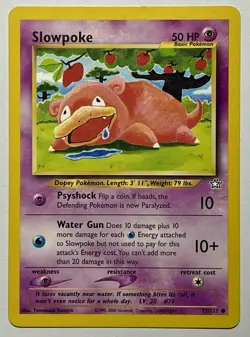 Slowpoke 73/111 (MP) Unlimited Common Neo Genesis 2001 WOTC Pokemon Card - Image 1