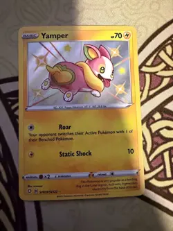 Yamper - SV039/SV122 - Pokemon Shining Fates Sword Shield Shiny Rare Card NM - Image 3