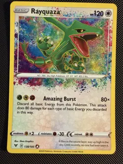 Pokemon Card TCG - Rayquaza 138/185 Amazing Rare Vivid Voltage Near Mint - Image 1