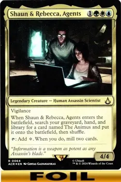 1x - Shaun & Rebecca, Agents - FOIL #64 - Assassin's Creed - NM MTG - Image 1