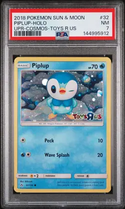 PSA 7 NM - Piplup #32 - Pokemon Card Toys-R-Us Stamped Holo Promo - Image 1
