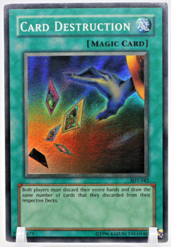 Card Destruction - SDY-042 - Super Rare - Unlimited Edition Yugioh Starter HP - Image 1