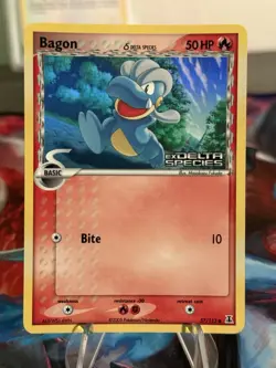 Bagon 57/113 EX Delta Species Stamped Reverse Holo Pokemon TCG Card 57/113 - Image 1
