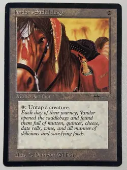 Magic The Gathering MTG JANDOR’S SADDLEBAGS Arabian Nights Card! - Image 1