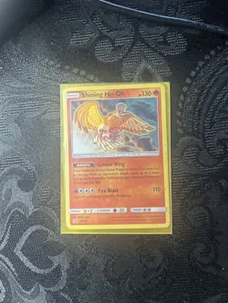 Pokemon Shining Ho-Oh SM70 SM Promo Holo 130 HP Golden Wing Fire Blast Card - Image 1