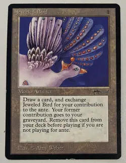 Magic The Gathering MTG JEWELED BIRD Arabian Nights Card! - Image 1