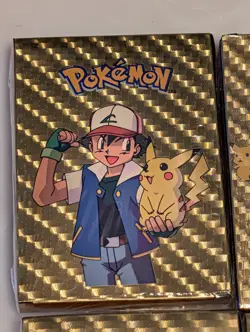 4 New Sealed Pokemon Foil Gold Card Packs 28-cards per pack Fan Art - Image 2
