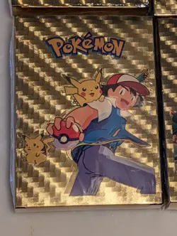 4 New Sealed Pokemon Foil Gold Card Packs 28-cards per pack Fan Art - Image 3