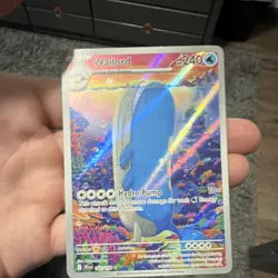 Pokemon Wailord Illustration Rare Full Art Holo Card 162/159 240 HP Hydro Pump - Image 3