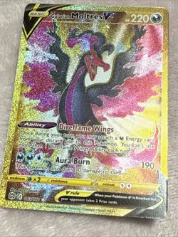 Pokemon TCG Galarian Moltres V Sword & Shield: Brilliant Stars 183/172 Holo... - Image 2