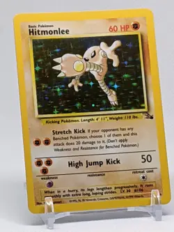 Pokemon Hitmonlee Holo - Fossil Set - Vintage 1999 Wizards of the Coast #106 - Image 1