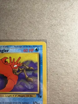 Kingler 38/62 - First Edition - Fossil Set - LP - Pokemon TCG - 1999 1st Edition - Image 4