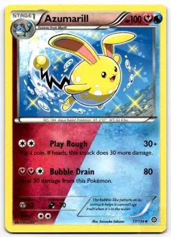 Azumarill 77/114 Uncommon Steam Siege Pokemon Near Mint - Image 1