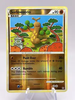 Sudowoodo 9/95 Reverse Holo HGSS Unleashed Pokemon NM - Image 1