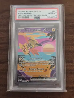 Pokemon Paradox Rift Tapu Koko SIR 247/182 PSA 10 - Image 1