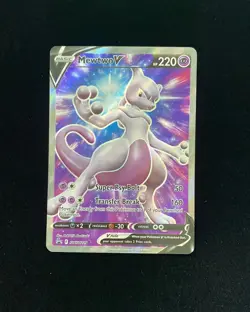 2022 Pokemon TCG English PROMO Black Star Mewtwo V #SWSH229 SR Holo RB60 - Image 1