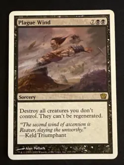 1x Plague Wind (155) Core Set 9th Edition LP MTG Magic the Gathering x1 MKE - Image 1